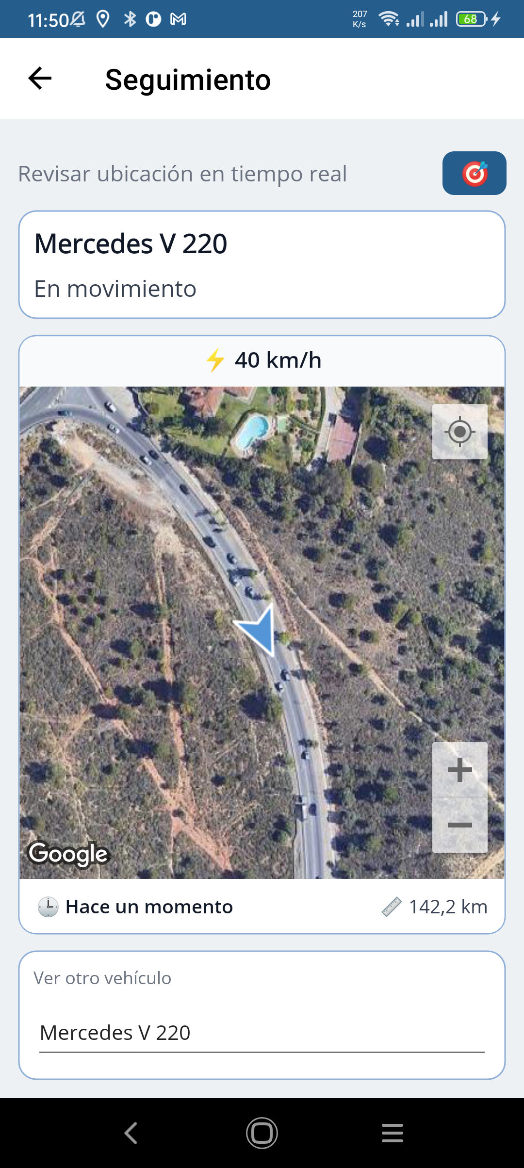 Pantallas de seguimiento e historial de Geokontrol